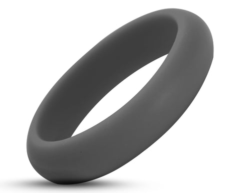 Grey Silicone Ring With Rounded Edge - Matte Finish | 5mm