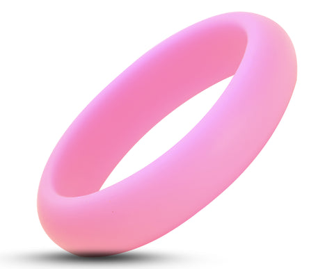 Pink Silicone Ring With Rounded Edge - Matte Finish | 5mm