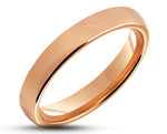 Rose Gold Tungsten Ring With Rose Gold Inlay - Curved Gloss Finish | 2mm