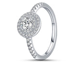 925 Sterling Silver Ring With Circular Zirconia Stones | 1mm