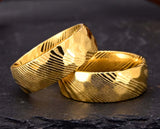 Gold Damascus Ring – Hammered Finish | 8mm | MADE TO ORDER