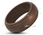 Bronze Silicone Ring With Stepped Edges - Matte Finish | 8mm