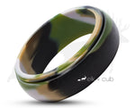 Camouflage Silicone Ring With Stepped Edges - Matte Finish | 8mm